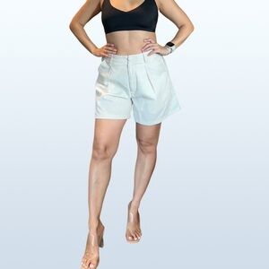 NWOT CUPSHE Ivory Linen Wide Leg Shorts, Size Small